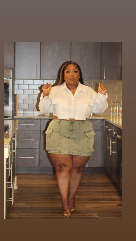 Mint to Be Mini Denim Skirt